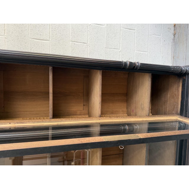 Large Napoleon III Bookcase in Wood and Glass For Sale - Image 6 of 11