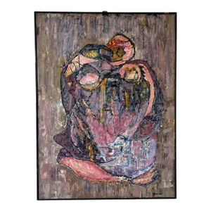 Ruth Amelia Romoser Expressionist - Style Abstract Painting, Framed
