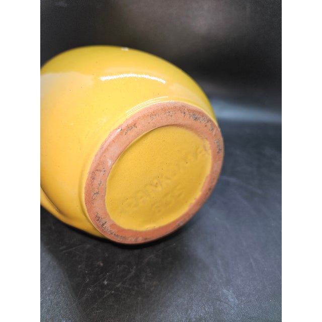 1980s Vintage Frankoma 835 Pottery Pitcher in a Yellow Glaze For Sale - Image 5 of 5