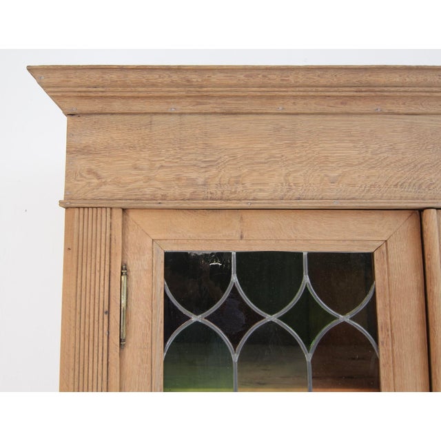 Early 20th Century Leaded Glass Display Cabinet, 1890s For Sale - Image 14 of 18