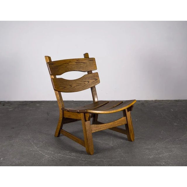 Brutalist Chair in Oak by Dittmann & Co fort Awa Radbound, 1960s For Sale - Image 4 of 18