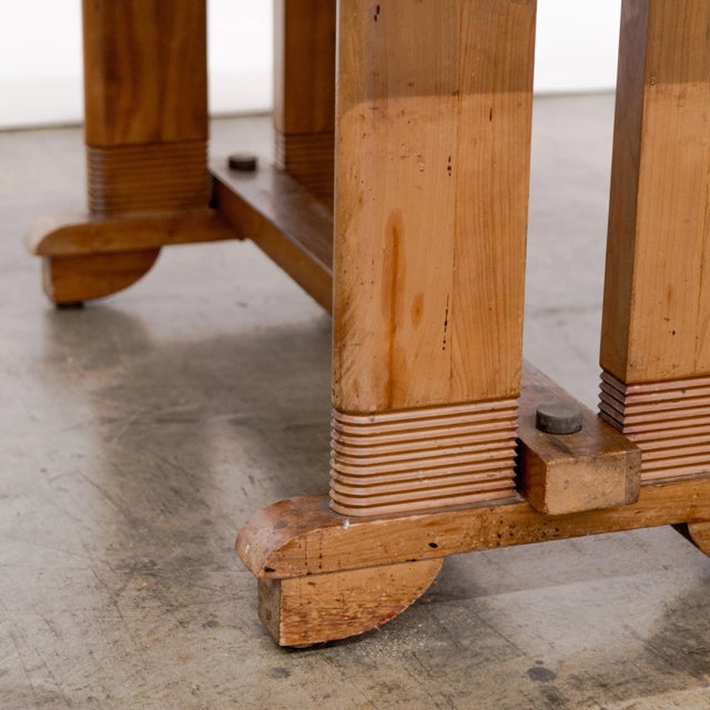 Brown 1940s Charles Dudouyt | Brutalist Dining Table For Sale - Image 8 of 9