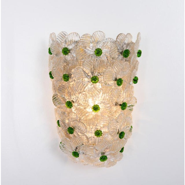 Vintage Petite Murano Glass Wall Sconce from Barovier & Toso, Italy, 1970s For Sale - Image 6 of 10