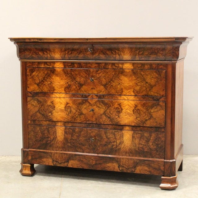 19th Century Louis Philippe Chest of Drawers in Walnut For Sale - Image 10 of 10