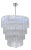 Nickel Polished Chandelier With Hexagon Glass Tube by Lmd Custom Lighting For Sale