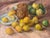 A wonderfully textural still life of lemons and apples painted in 1984 by Ukrainian artist Mykola Koshel. Though it...