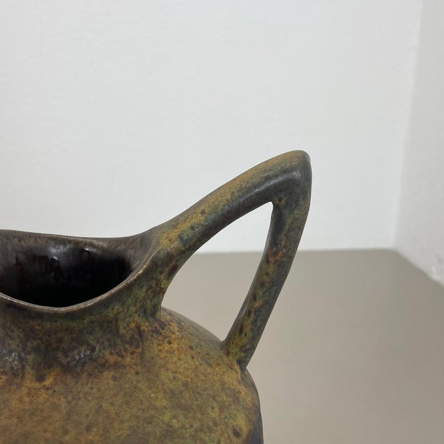 Fat Lava Glazed Vase attributed to Es Keramik, WGP, Germany, 1970s For Sale - Image 16 of 18