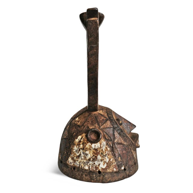 Tribal Antique Burkina Faso African Helmet Mask For Sale - Image 3 of 7