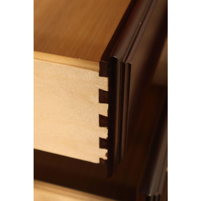 Thomasville 'Collectors Cherry' Triple Dresser with Tri-Fold Mirror For Sale - Image 10 of 18