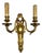 Louis XVI French Bronze Wall Sconce with Rose Detail, 1890s For Sale