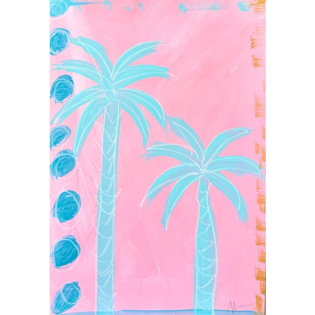 Harbor Island Painted Palm Study II For Sale