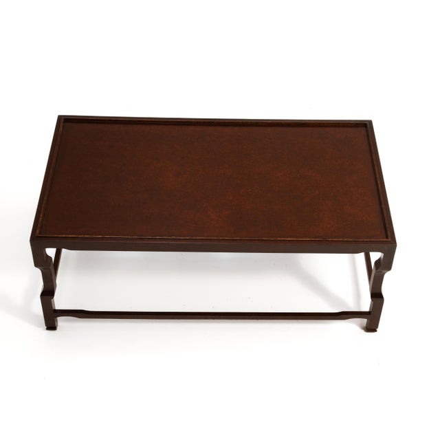 Brown David Iatesta Studio Shenzhen Coffee Cocktail Table Regency Walnut Finish Frank Babb Randolph For Sale - Image 8 of 14