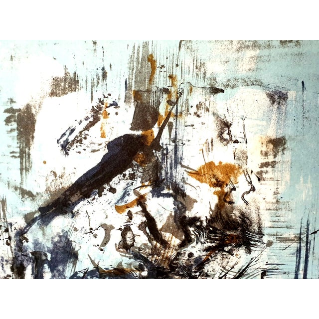 Wood Zao Wou-ki - Original Lithograph - Abstract Composition 1962 For Sale - Image 7 of 8