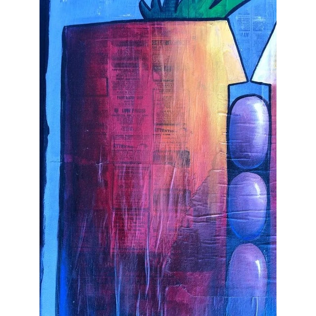 Wood Abstract Mixed Media Painting, Juan Navarette For Sale - Image 7 of 10