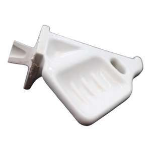 Vintage Ceramic White Corner Wall Soap & One Toothbrush Holder