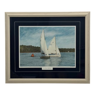 1990s Cotton Ketchie Lake Norman Highlanders Signed Numbered Framed Print 322/750 26x22 For Sale