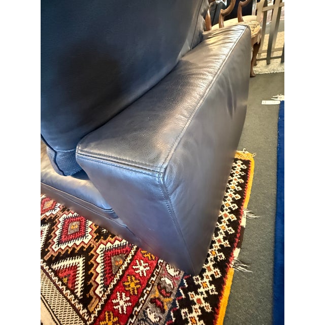 Ebony Restoration Hardware the Cloud Sofa, Ebony Cavalo Leather For Sale - Image 8 of 12