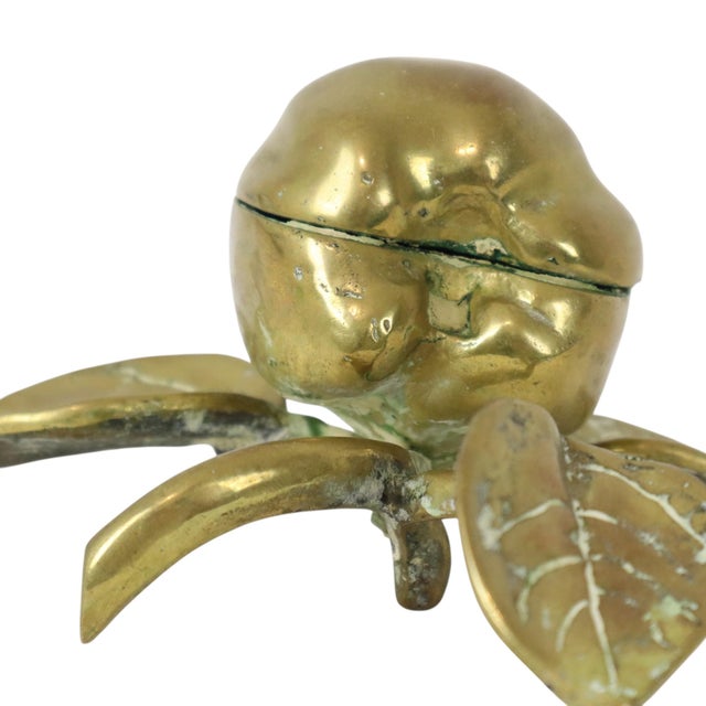 Art Nouveau French Brass Apple-Shaped Jewelry Box, 1920s For Sale - Image 12 of 14