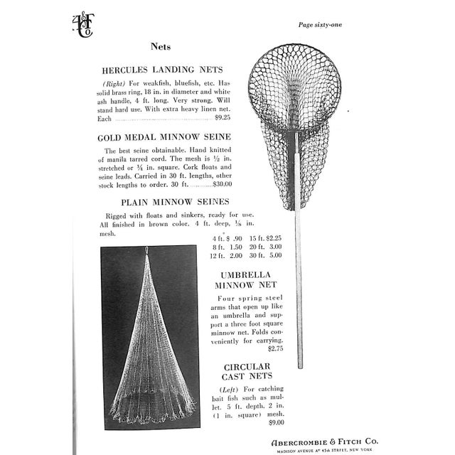 Abercrombie & Fitch Salt Water Tackle 1938 Catalog For Sale - Image 12 of 13
