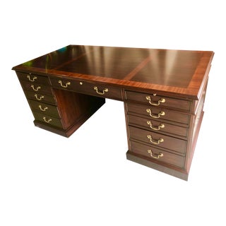 Henkel Harris Mahogany Executive Desk For Sale