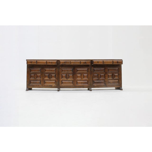 Brutalist Vintage Spanish Brutalist Credenza, 1970s For Sale - Image 3 of 8