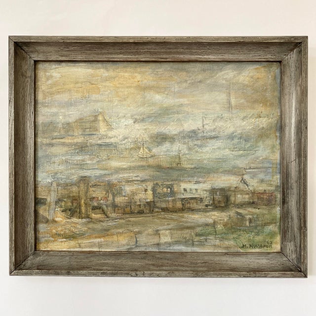Vintage Landscape Oil on Masonite Framed Painting For Sale - Image 9 of 9