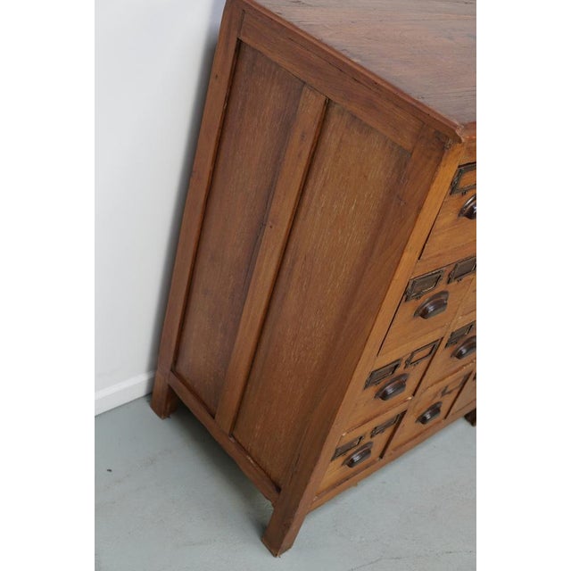 Vintage Asian Teak Apothecary Cabinet, 1930s For Sale - Image 3 of 16