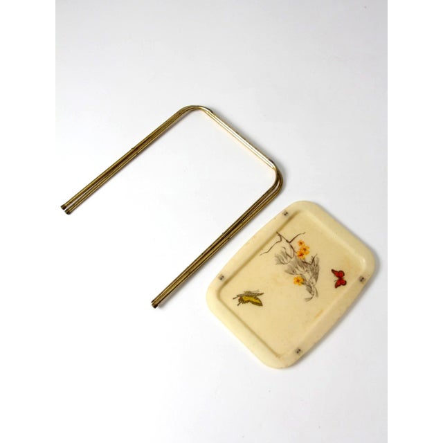 Mid-Century Folding Tv Tray Table With Butterfly Motif For Sale - Image 10 of 18