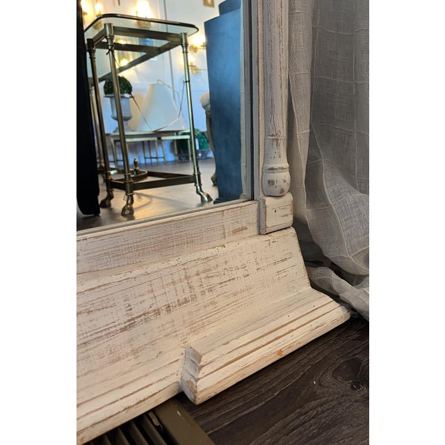 2010s Grand White Birch Trumeau Floor Mirror For Sale - Image 5 of 6