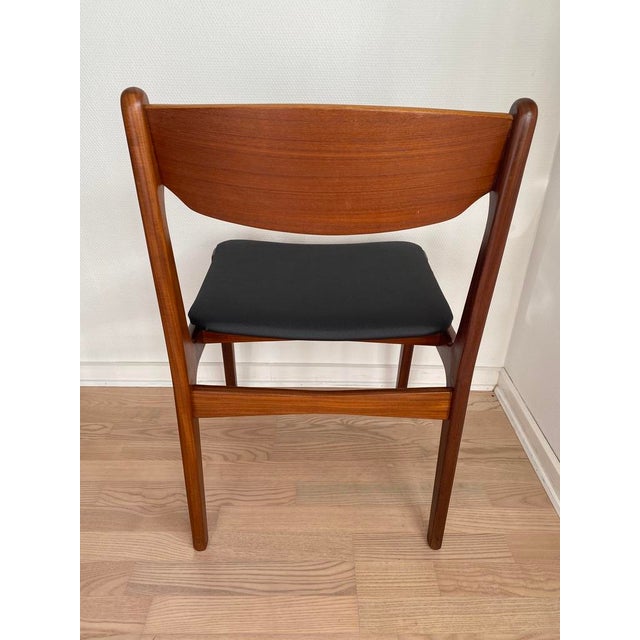 Danish Teak and Faux Leather Dining Chairs by Erik Buch for Oddense Maskinsnedkeri / O.D. Møbler, Denmark, 1960s, Set of 2 For Sale - Image 15 of 18