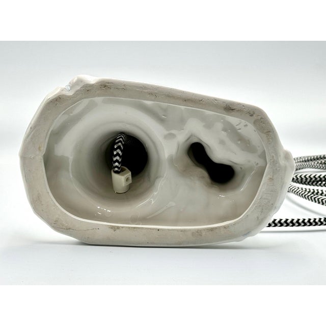 Vintage Ceramic Perriot Table Lamp, 1960s For Sale - Image 9 of 14