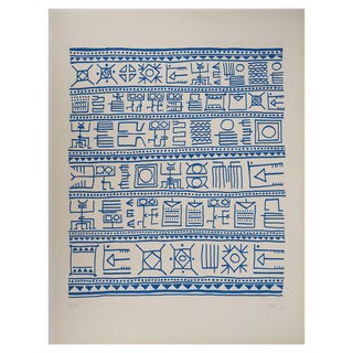 Yona Friedman, Pictograms of Genesis (Blue), Original Screenprint For Sale