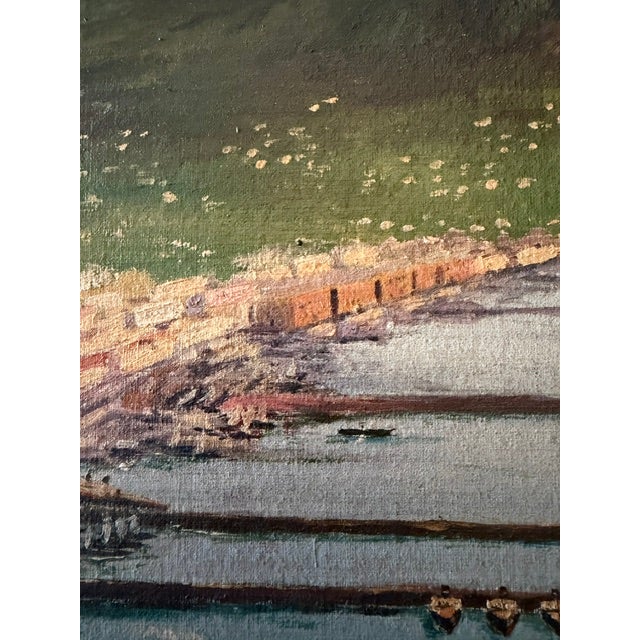 Early Oil Painting - Landscape - Mount Vesuvius and the Bay of Naples, Italy, Signed For Sale - Image 9 of 16