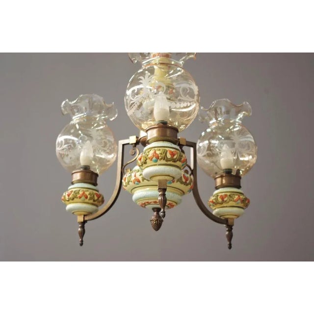 Bassano Ceramic Suspension Chandelier, 1950s For Sale - Image 6 of 9