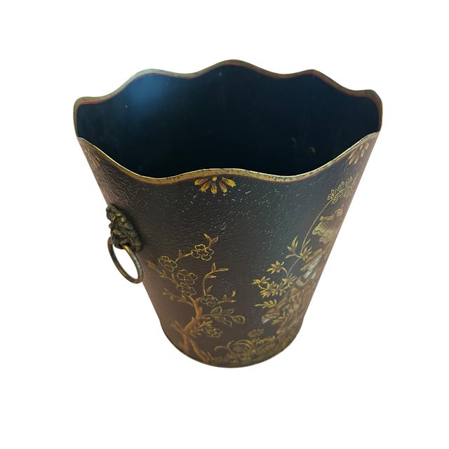 Vintage Chinoiserie Wastebin For Sale In Boston - Image 6 of 9