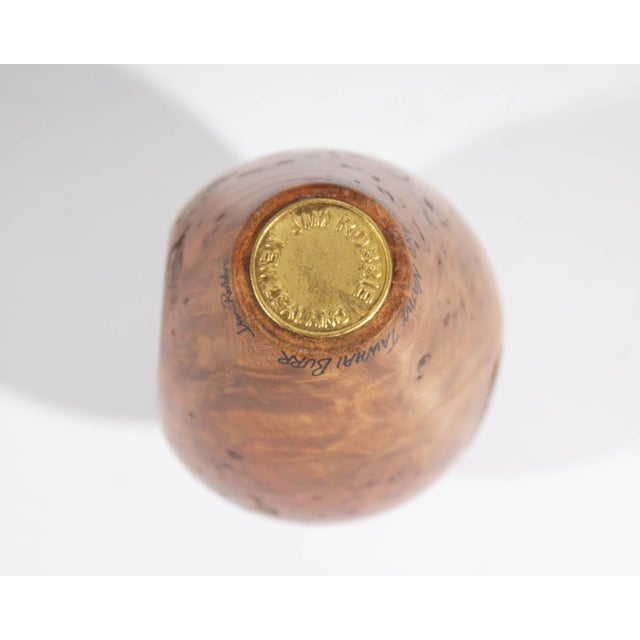 Signed Tawhai Burr Wood Vase by Jim Robbie For Sale - Image 4 of 8