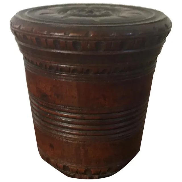 Antique Early 19th Century George III Carved and Turned Mahogany Treen Box For Sale - Image 13 of 13