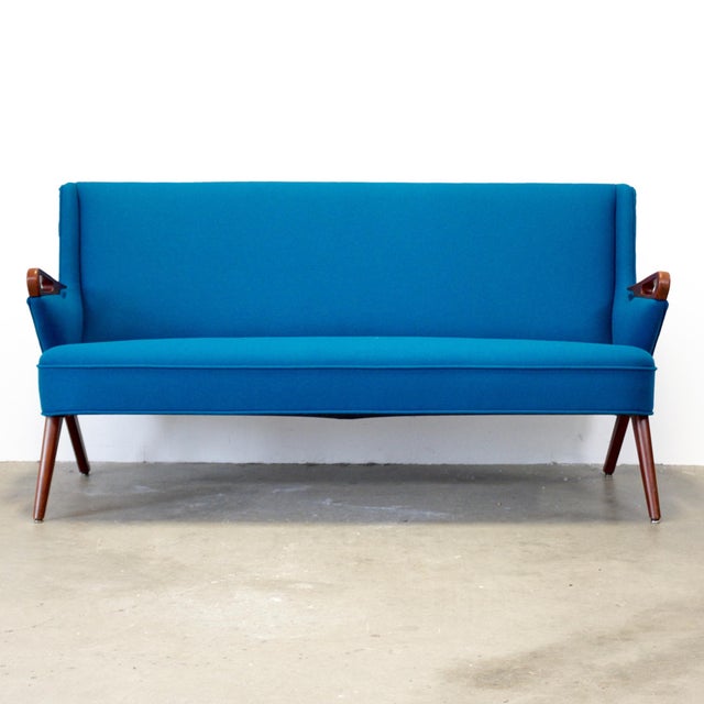 Mid-Century Modern 1950s Danish Teak "U3 (CFB-52)" Loveseat Attributed to Findahls Møbelfabrik, Designed by Chresten Findahl Brodersen For Sale - Image 3 of 11