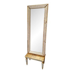Vintage Labarge Hollywood Regency Venetian Style Giltwood Mirror and Console