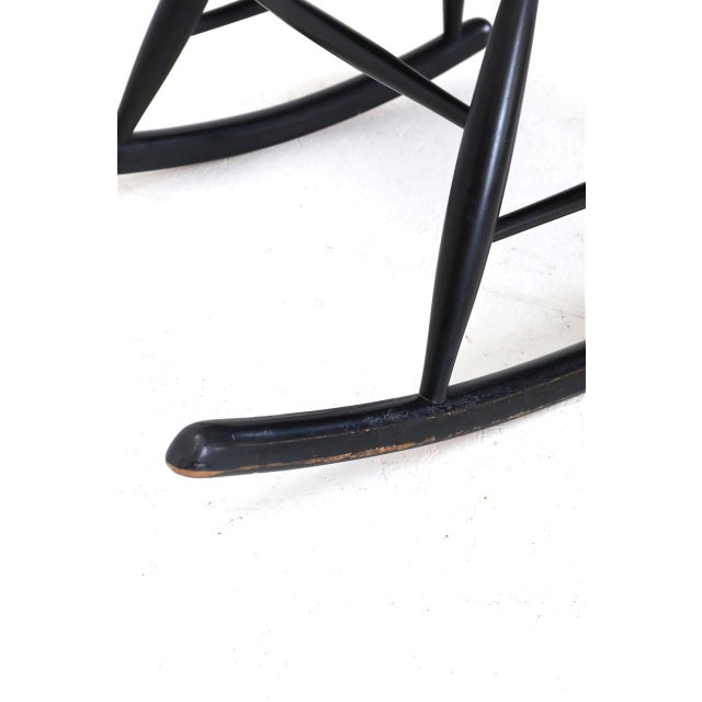 Black IW 3 Rocking Chair by Illum Wikkelsø for Niels Eilersen, 1960s For Sale - Image 10 of 18