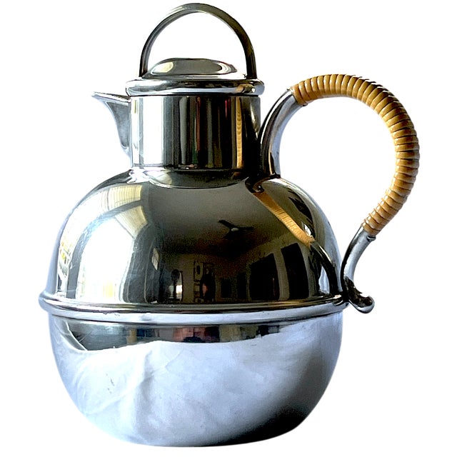 Early 20th-century hotel silver / pewter teapot, crafted by Queen Art Pewter, Brooklyn, NY. Known for their durable,...