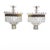 Italian Crystal and Bronze Two-Light Ceiling Lamps, 1960s, Set of 2 For Sale - Image 14 of 15
