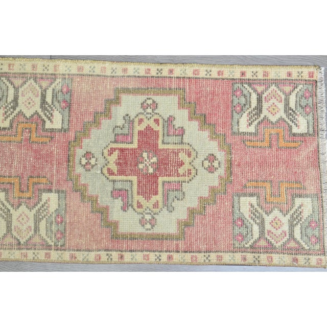 Art Deco Anatolian Handknotted Vintage Area Rug For Sale - Image 3 of 6