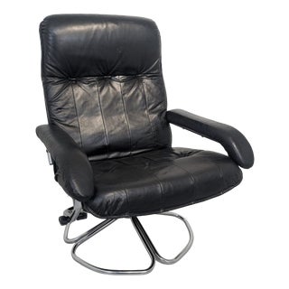 Danish Unico Lounge Chair in Leather and Chrome, 1960s For Sale