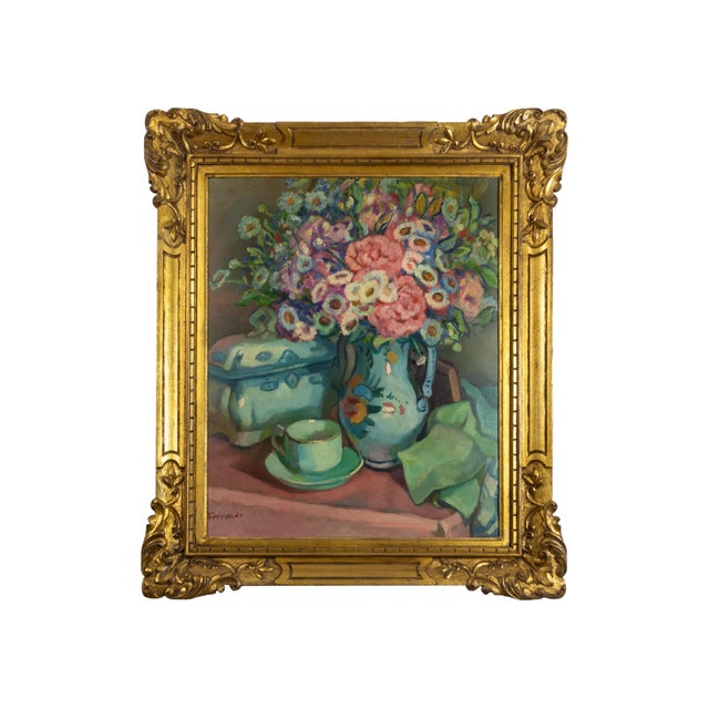Flower Still Life, 20th Century, Oil Painting, Framed For Sale - Image 6 of 6