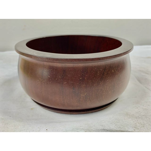 Rustic Vintage Wood Bowl For Sale - Image 3 of 5