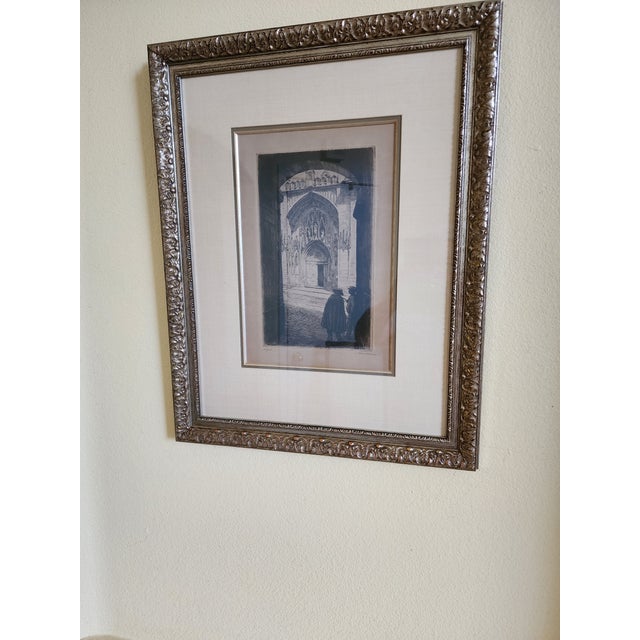 Vintage Limited Edition Etching Signed and Numbered by Artist Henry Robert - Framed For Sale - Image 4 of 12