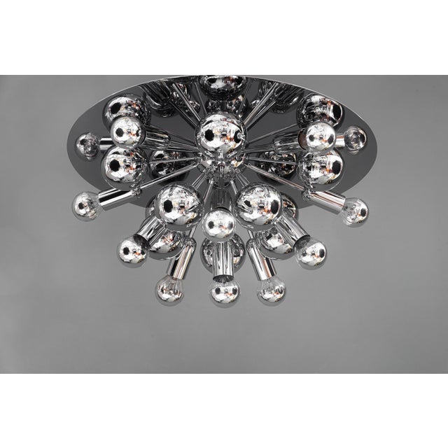 Large Cosack Sputnik Space Age Flushmount or Wall Lamp in Chrome. Original condition. I have official proof of...