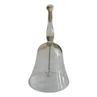 Mid-20th Century Etched Crystal Dinner Bell For Sale