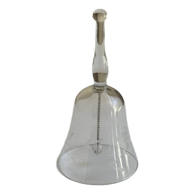 Mid-20th Century Etched Crystal Dinner Bell For Sale